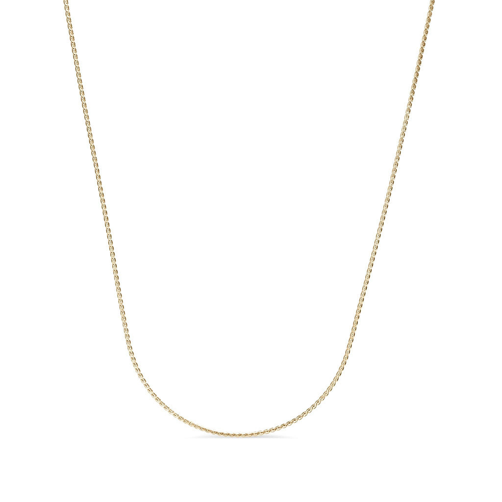 Collar cadena serpentina de acero inoxidable con PVD de oro 18K: Acero inoxidable / 20+2"