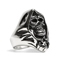 Anillo de acero inoxidable con forma de calavera Grim Reaper: 10