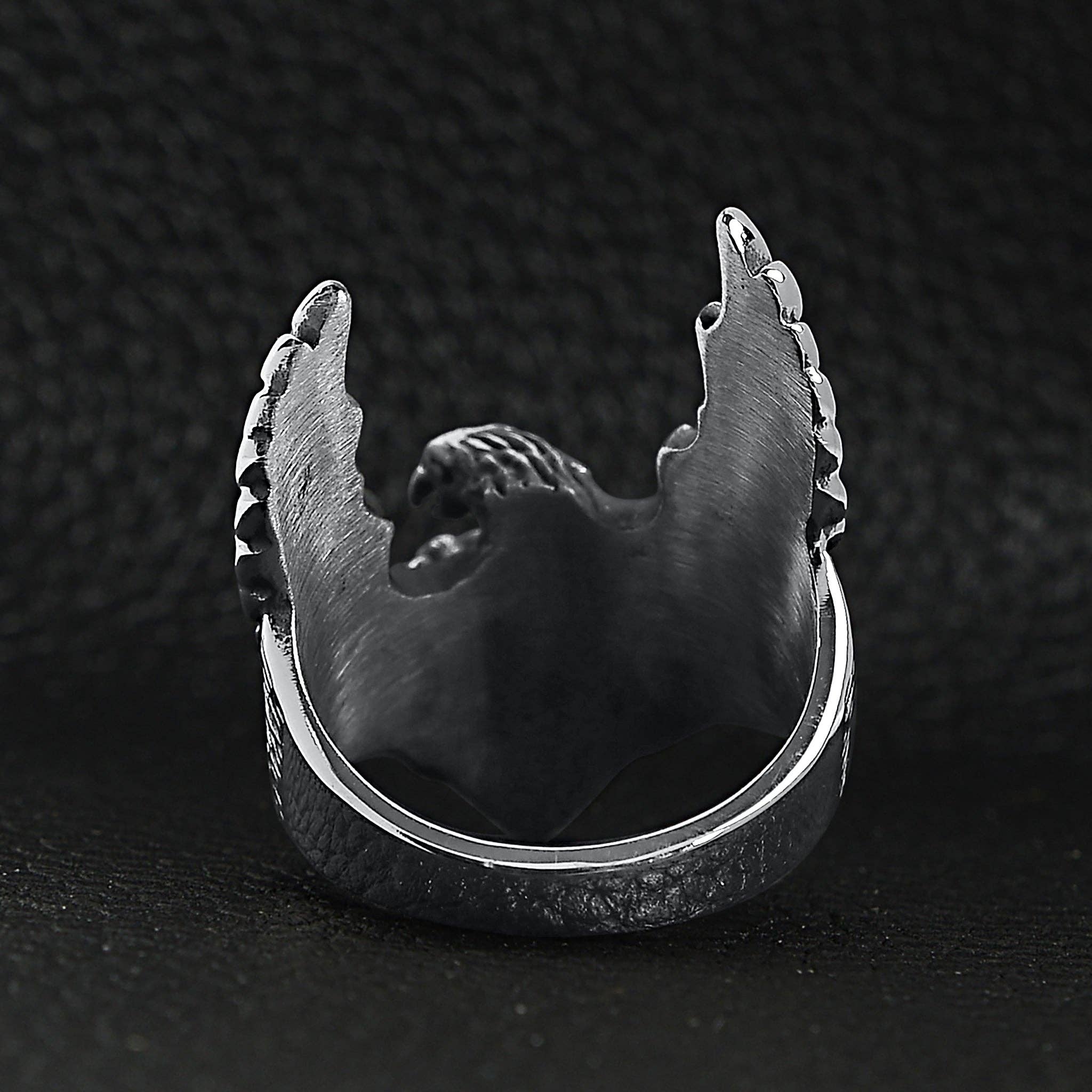 Anillo de águila voladora de acero inoxidable: 10