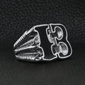 Anillo sello gótico negro con garra de dragón y número "13" de acero inoxidable: 9