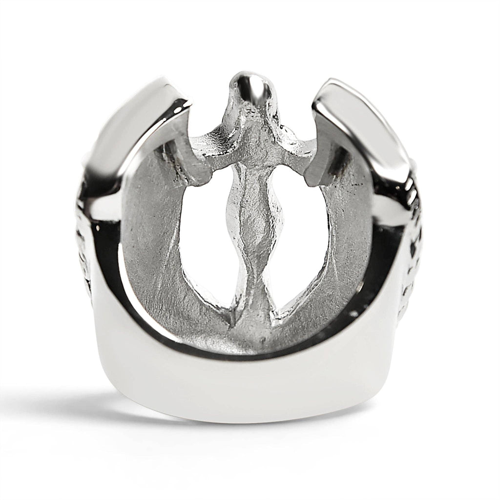 Anillo Grande de Ángel Desnudo de Acero Inoxidable: 7