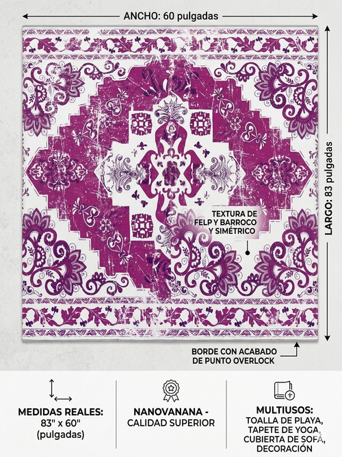 Alfombra de Acento Vintage Boho - Estilo Clásico