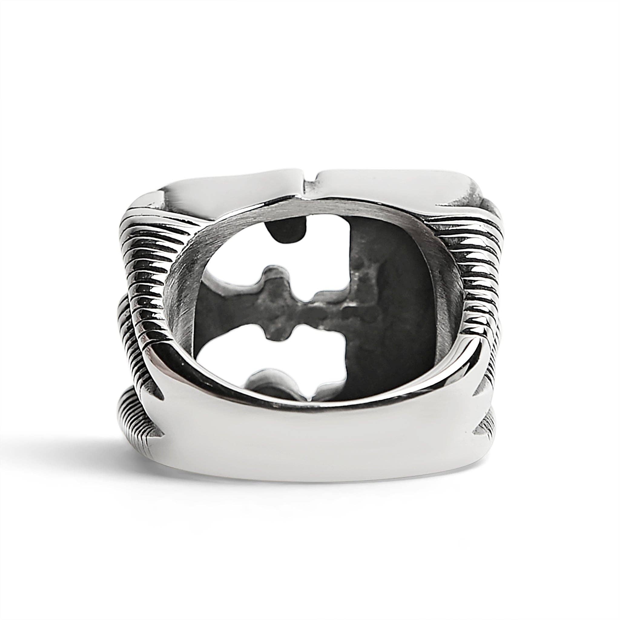 Anillo sello gótico negro con garra de dragón y número "13" de acero inoxidable: 9