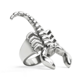 Anillo de acero inoxidable con revestimiento PVD en forma de escorpión para hombre: Acero inoxidable / 10