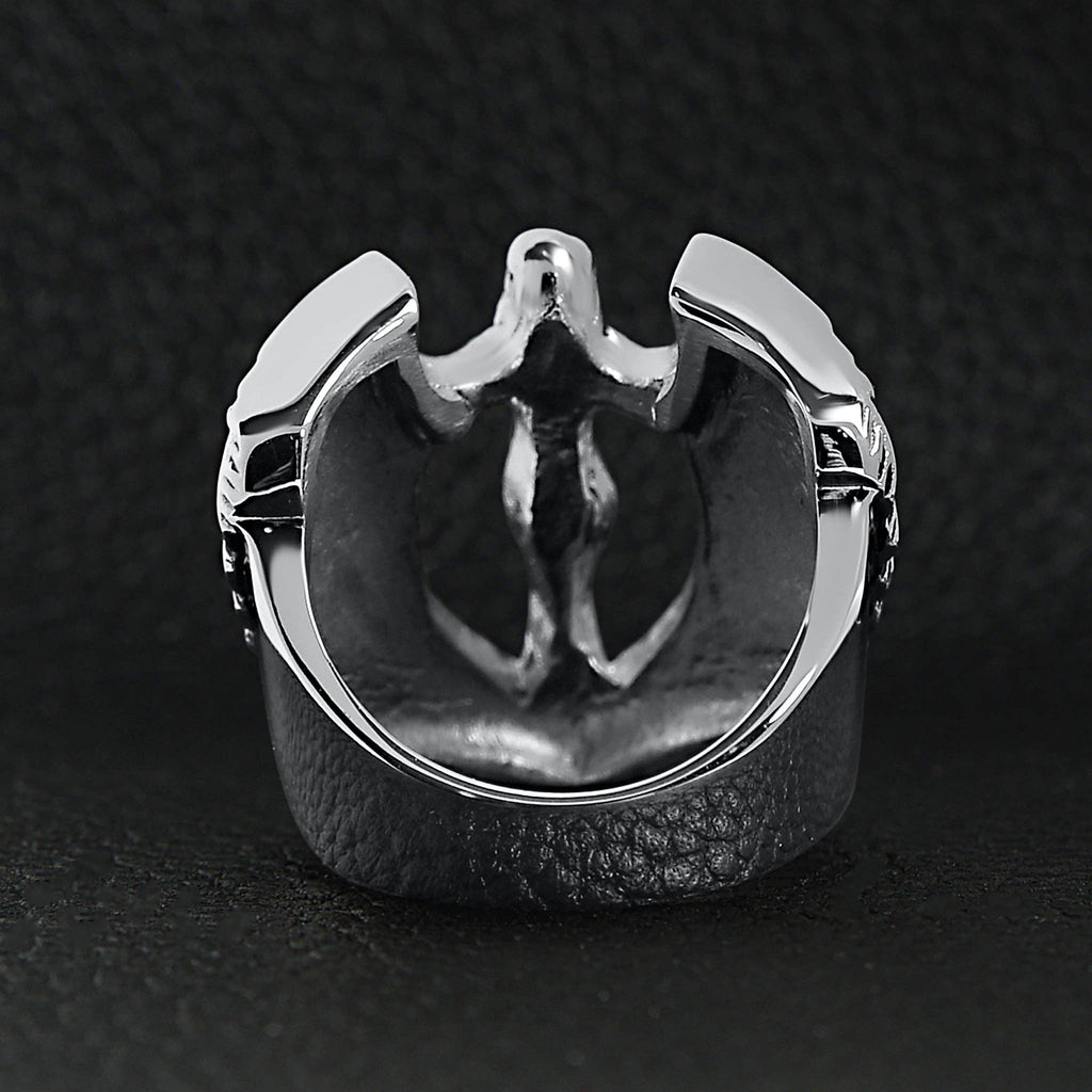 Anillo Grande de Ángel Desnudo de Acero Inoxidable: 7