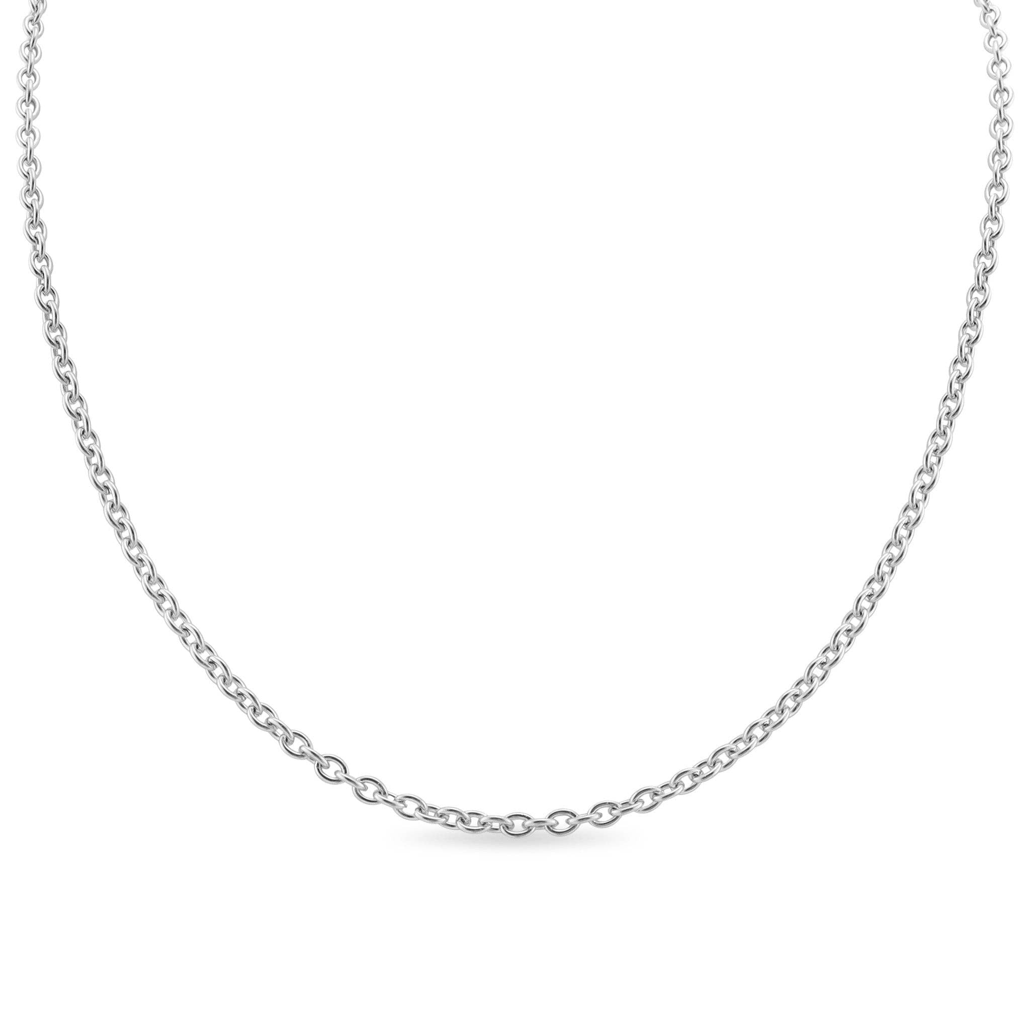 Collar de cadena de eslabones de acero inoxidable: Acero inoxidable / 13 pulgadas+2 pulgadas