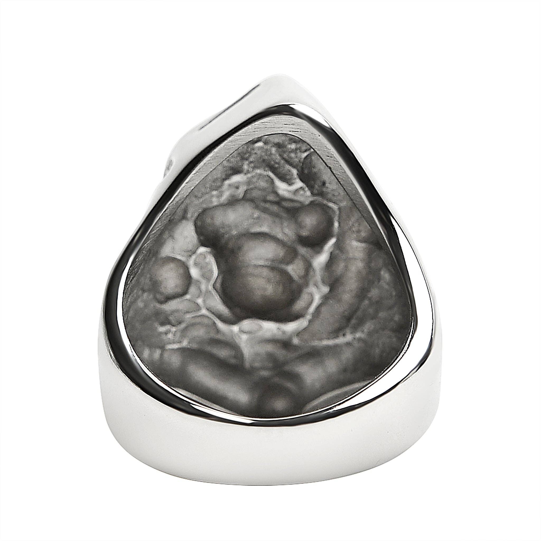 Anillo de acero inoxidable con forma de calavera Grim Reaper: 10