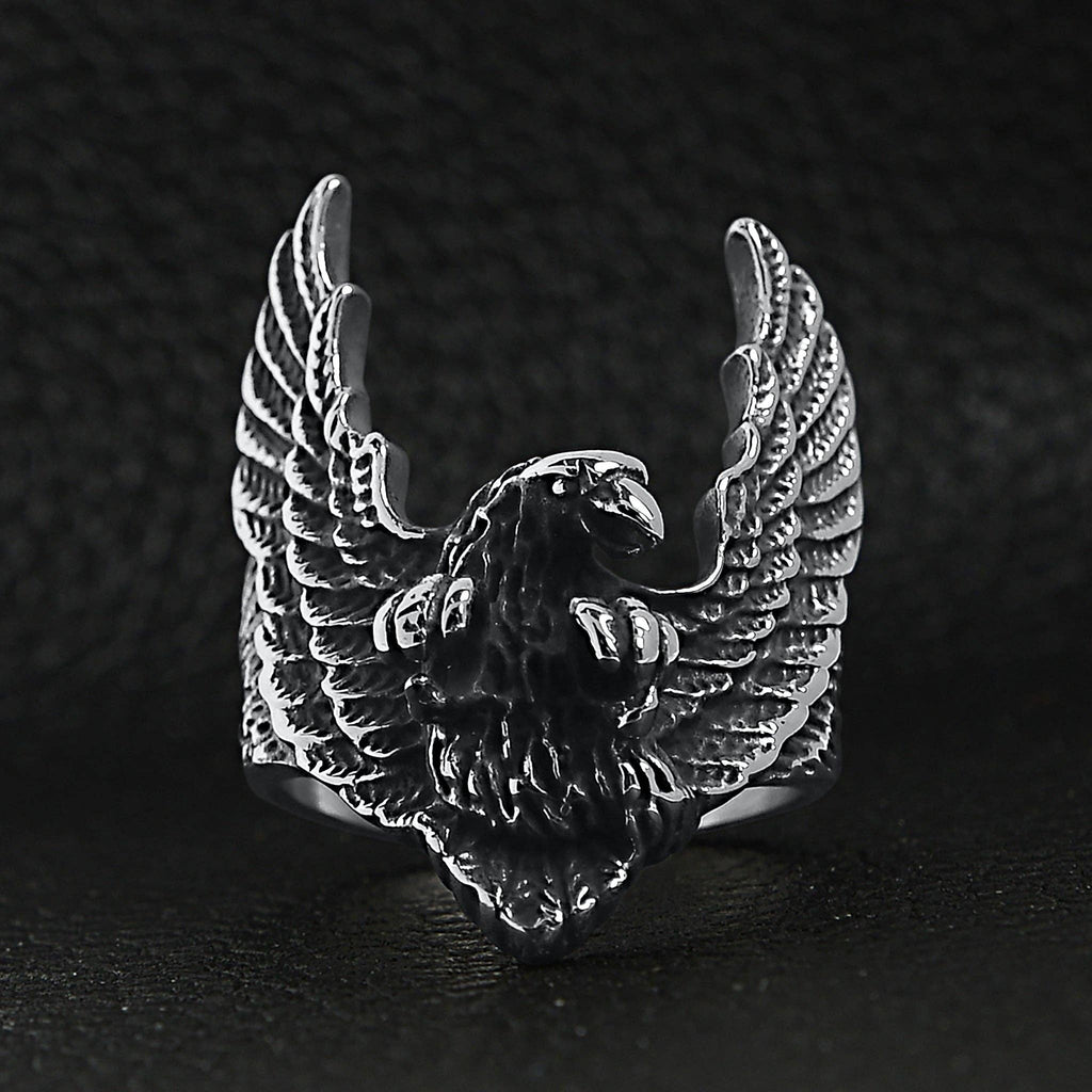 Anillo de águila voladora de acero inoxidable: 10