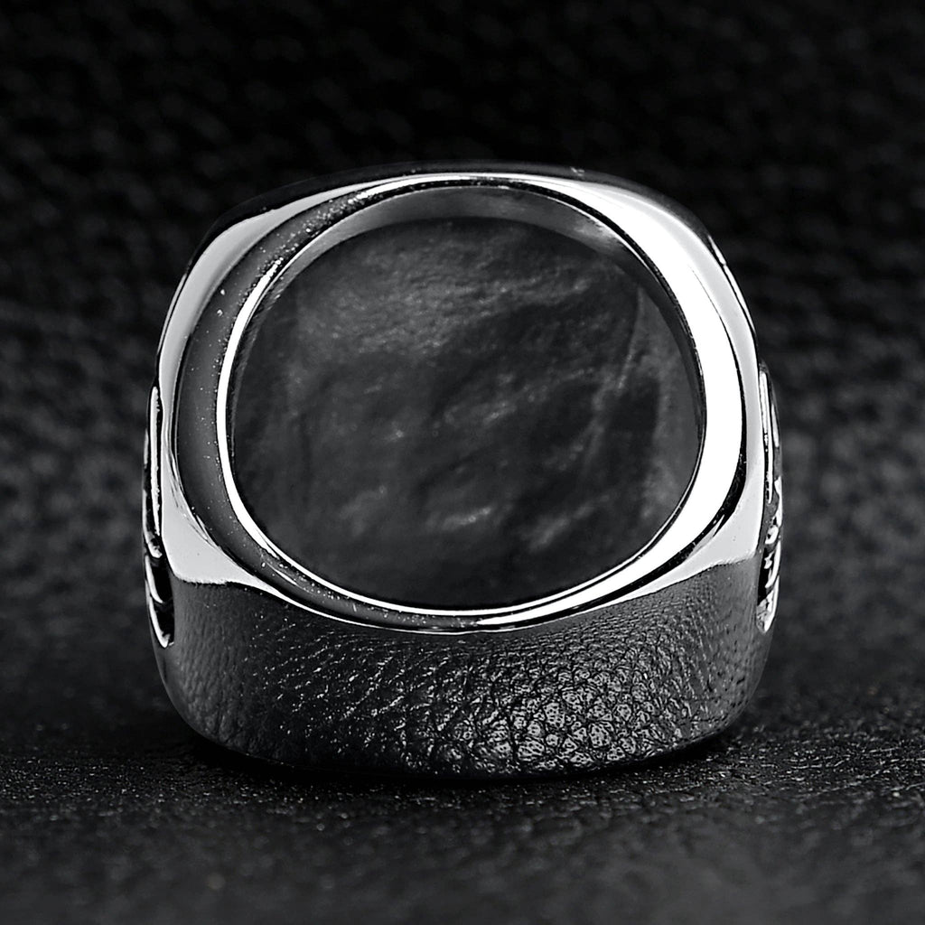 Sello grande de acero inoxidable con detalles en forma de cruz maltesa: 10