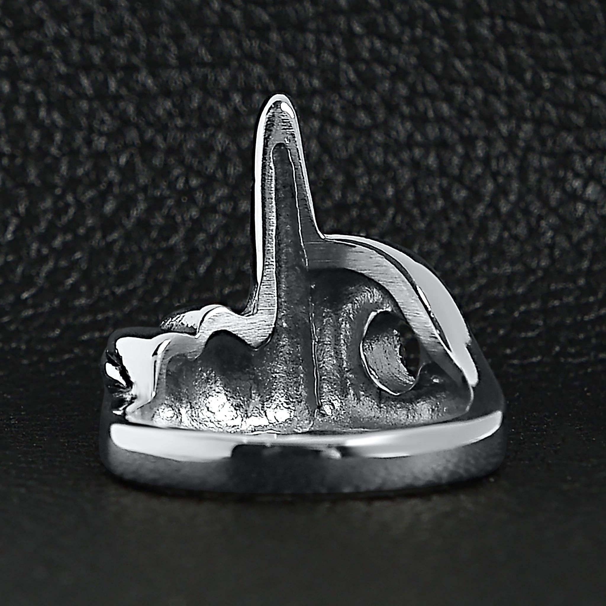 Anillo de dedo medio FTW pulido de acero inoxidable: 6