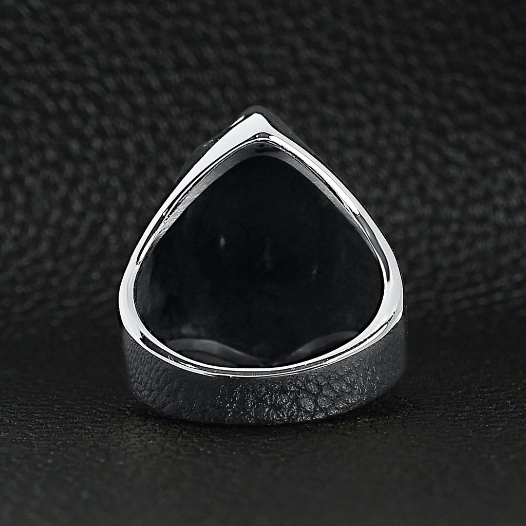 Anillo de acero inoxidable con forma de calavera Grim Reaper: 10