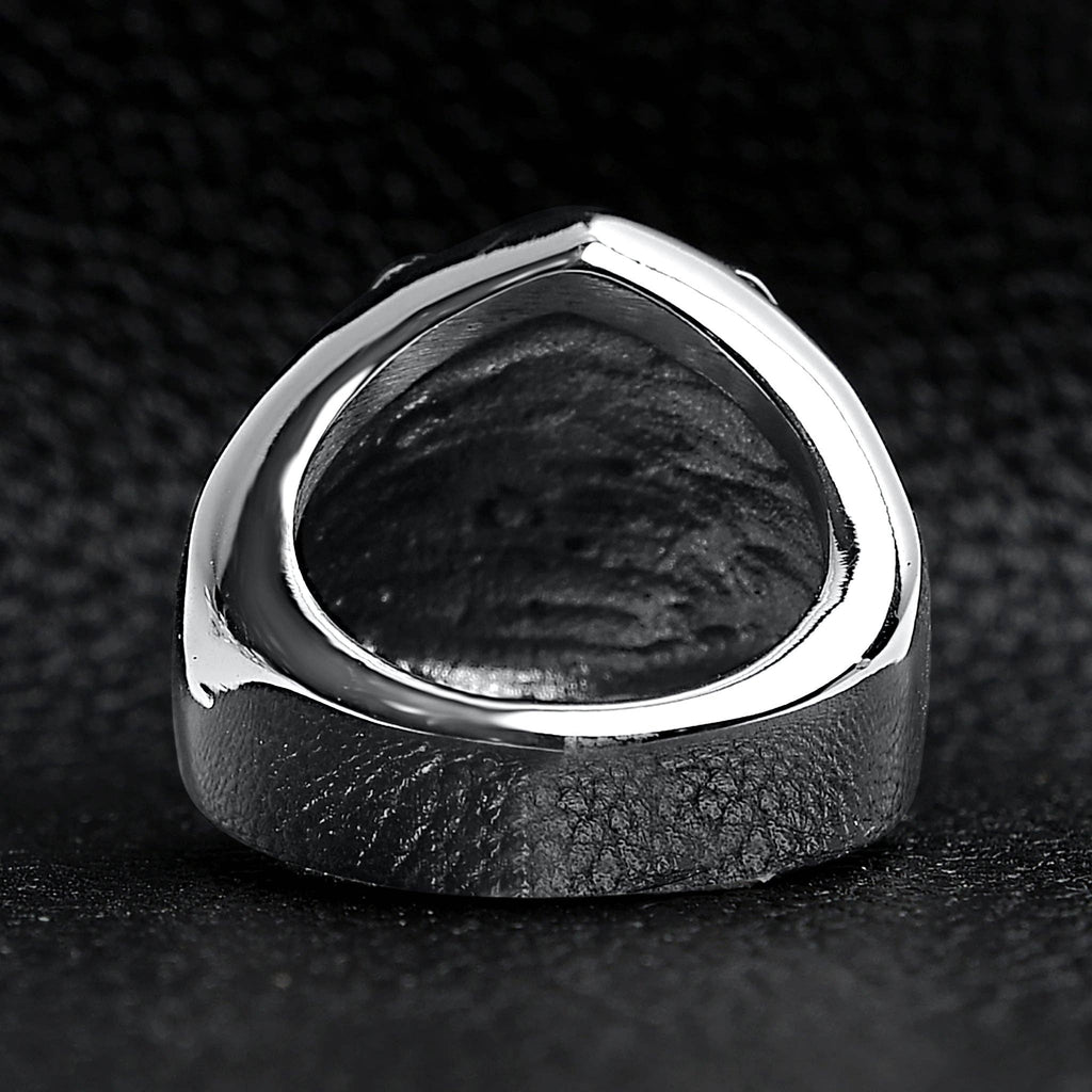 Anillo grande detallado de acero inoxidable Lucky Seven Dice: 8