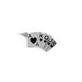 Colgante de cartas de juego de acero inoxidable con PVD de oro de 18 quilates: Acero inoxidable