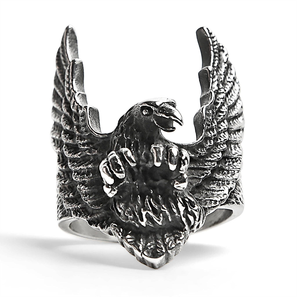 Anillo de águila voladora de acero inoxidable: 10