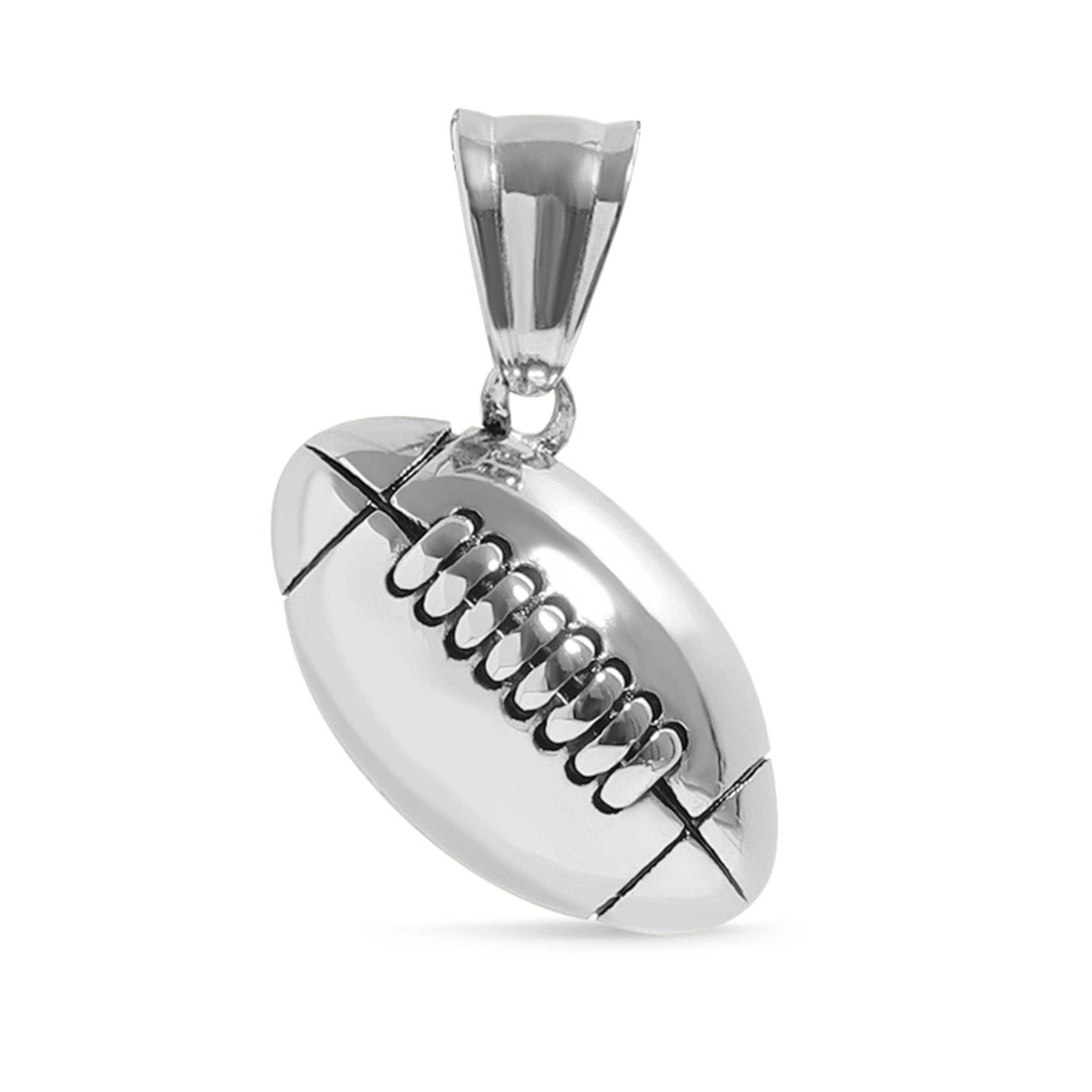 Colgante de fútbol 3D de acero inoxidable con PVD de oro de 18 quilates: Acero inoxidable