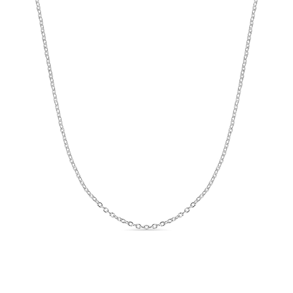 Collar cadena ovalada estriada de acero inoxidable: Acero inoxidable / 20+2"