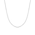 Collar cadena ovalada estriada de acero inoxidable: Acero inoxidable / 20+2"