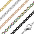 Collar de cadena de eslabones de acero inoxidable: Acero inoxidable / 13 pulgadas+2 pulgadas