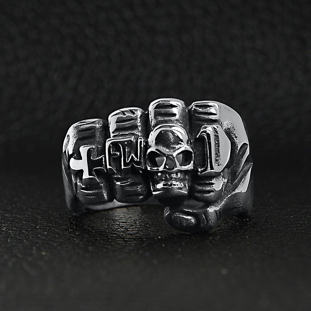 Anillo de puño de acero inoxidable para motociclistas: 12