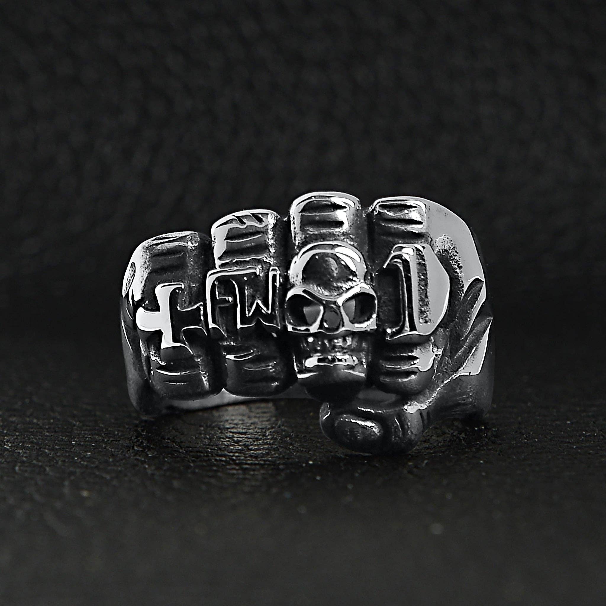 Anillo de puño de acero inoxidable para motociclistas: 12