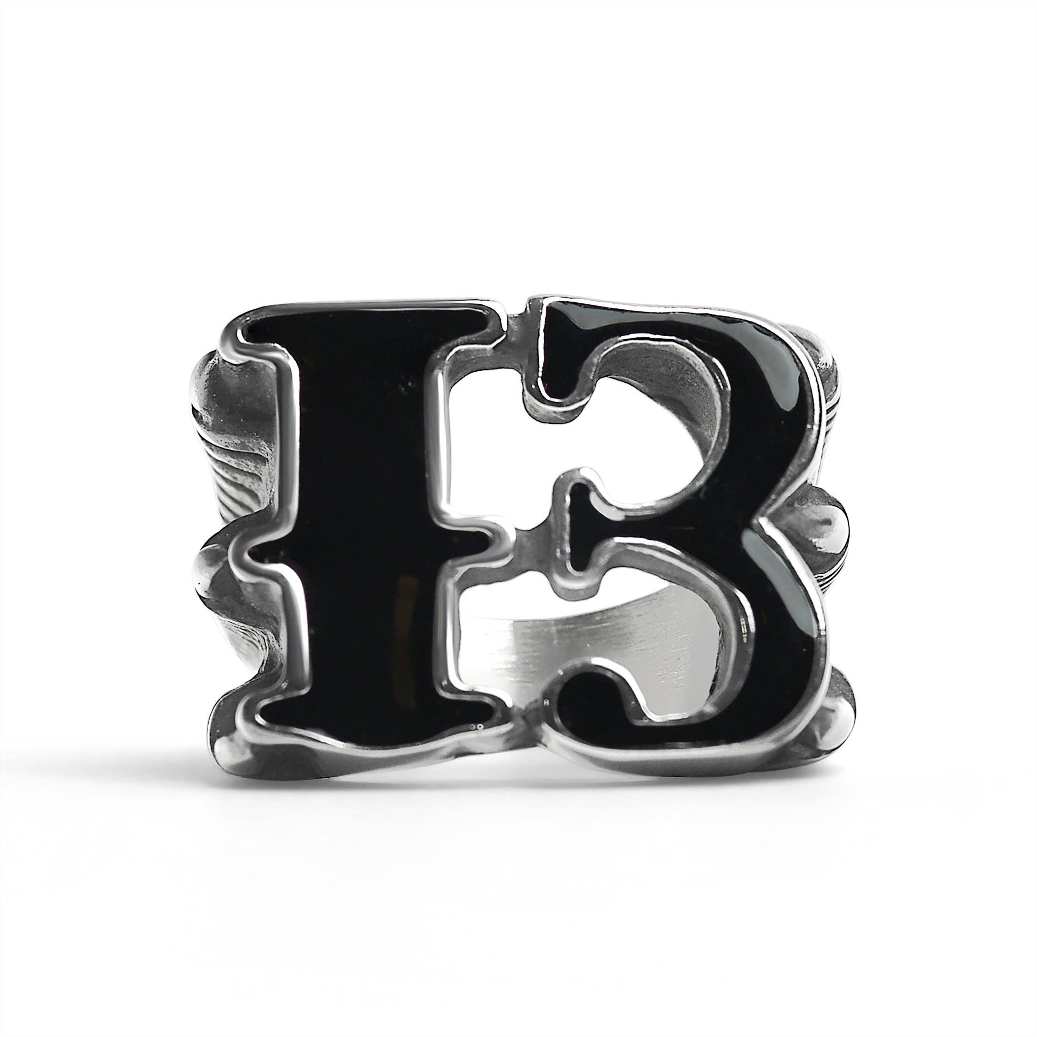 Anillo sello gótico negro con garra de dragón y número "13" de acero inoxidable: 9