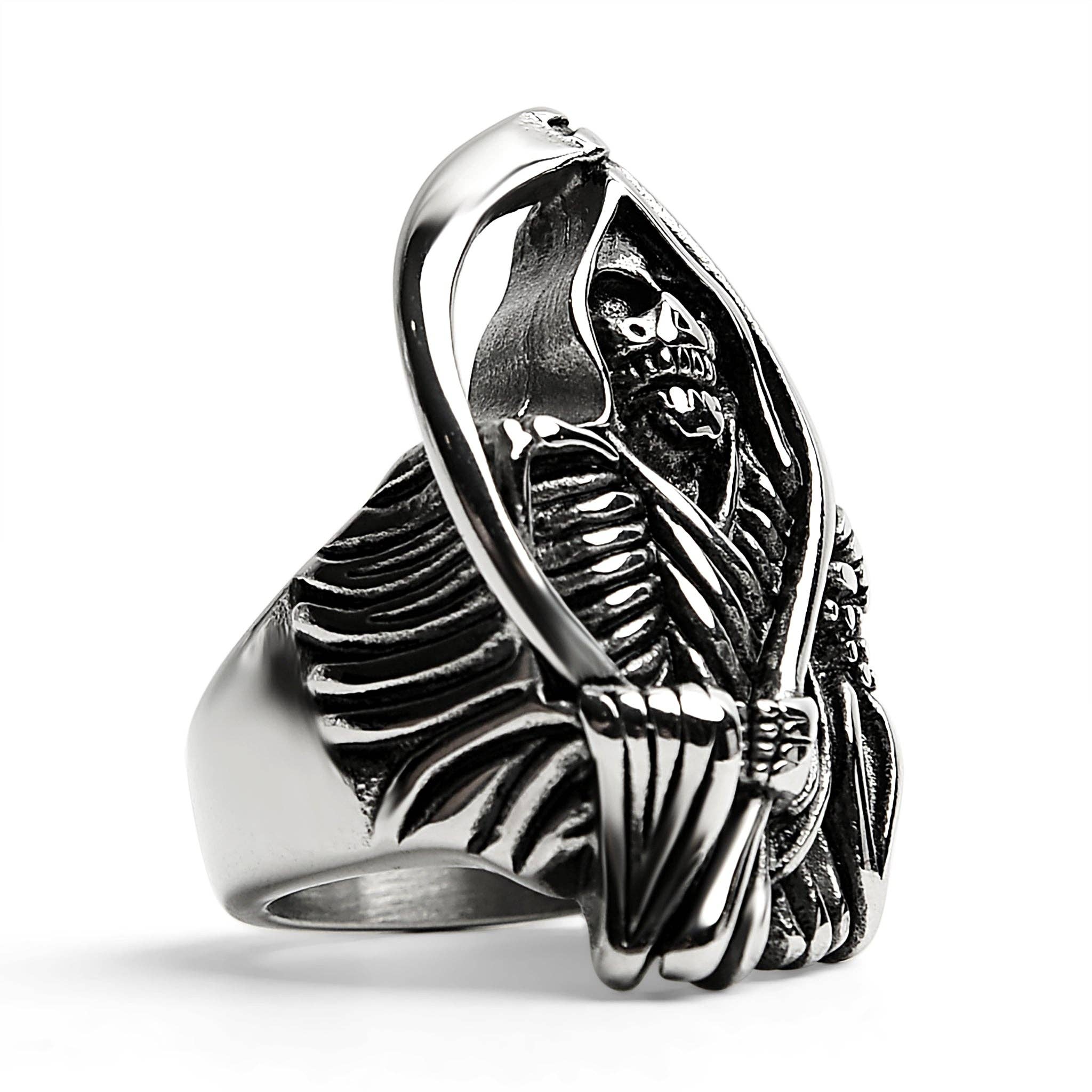 Anillo Grim Reaper de acero inoxidable: 8