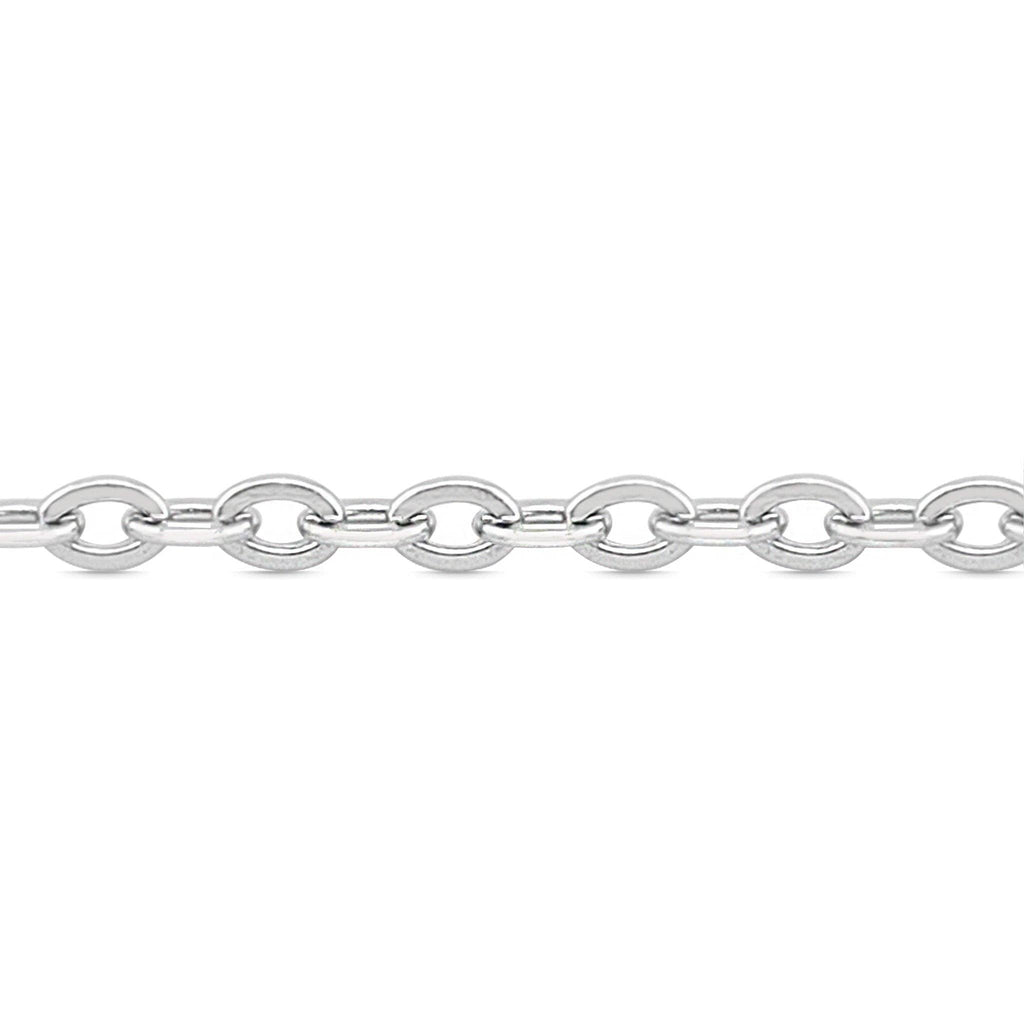 Cadena ovalada de acero inoxidable de 2 mm por pie: Acero inoxidable