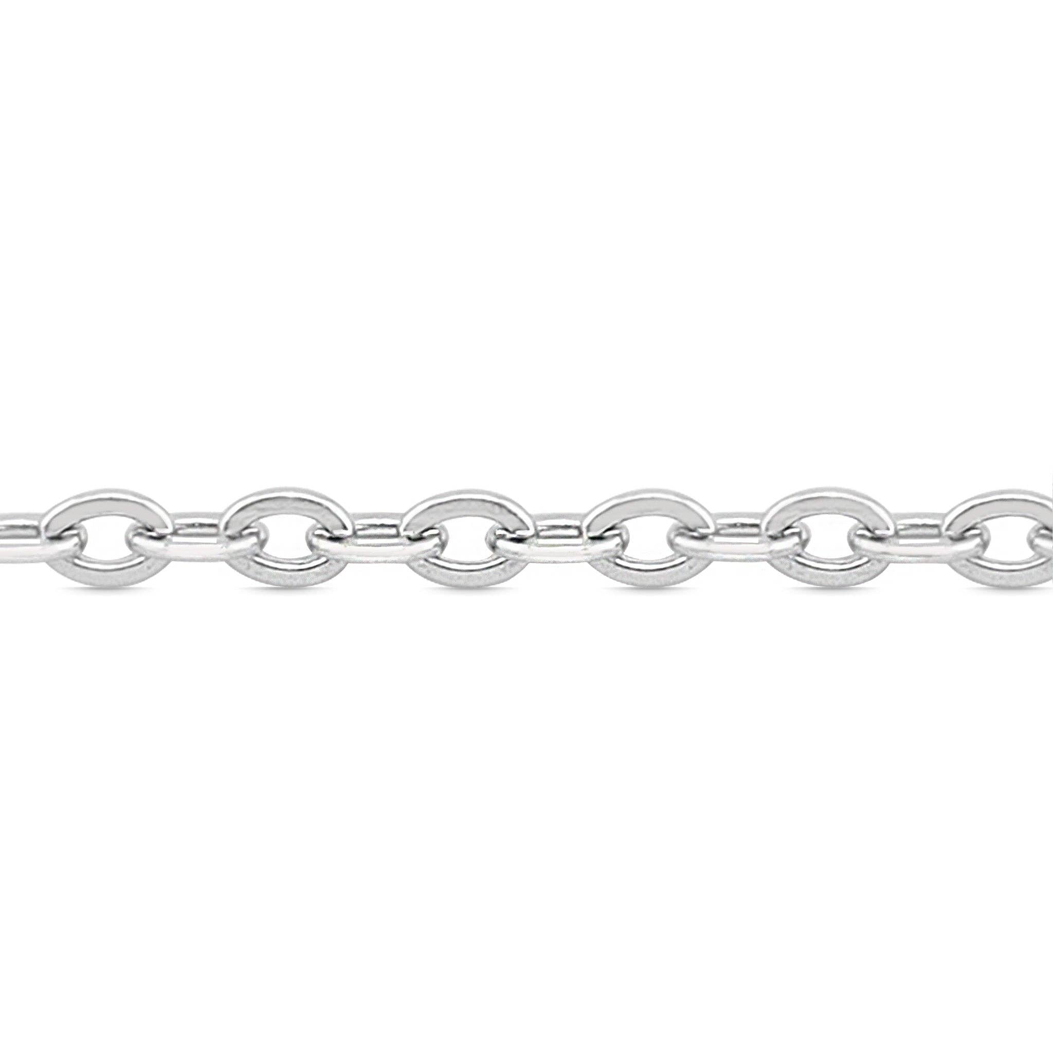 Cadena ovalada de acero inoxidable de 2 mm por pie: Acero inoxidable