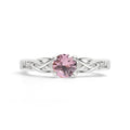Anillo céltico con piedra de nacimiento de circonita cúbica en acero inoxidable: Octubre / 8