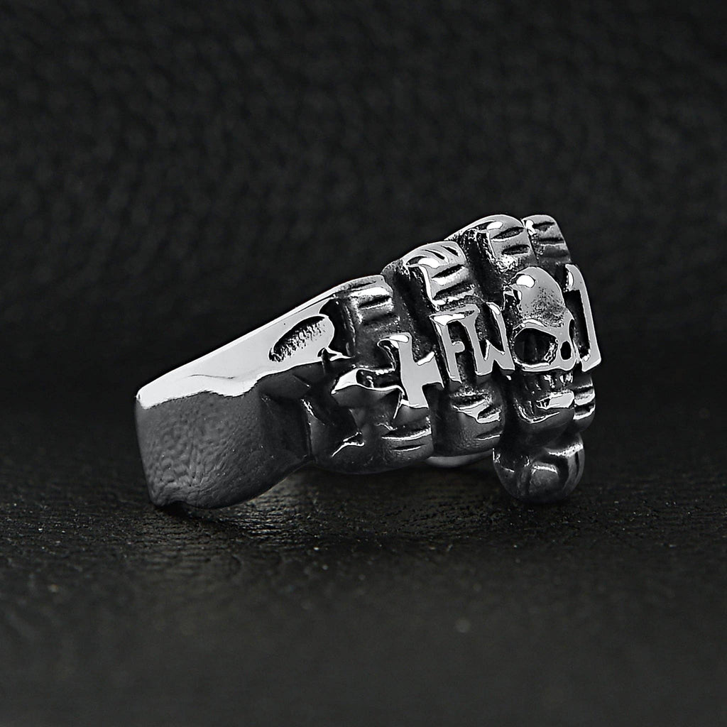 Anillo de puño de acero inoxidable para motociclistas: 12