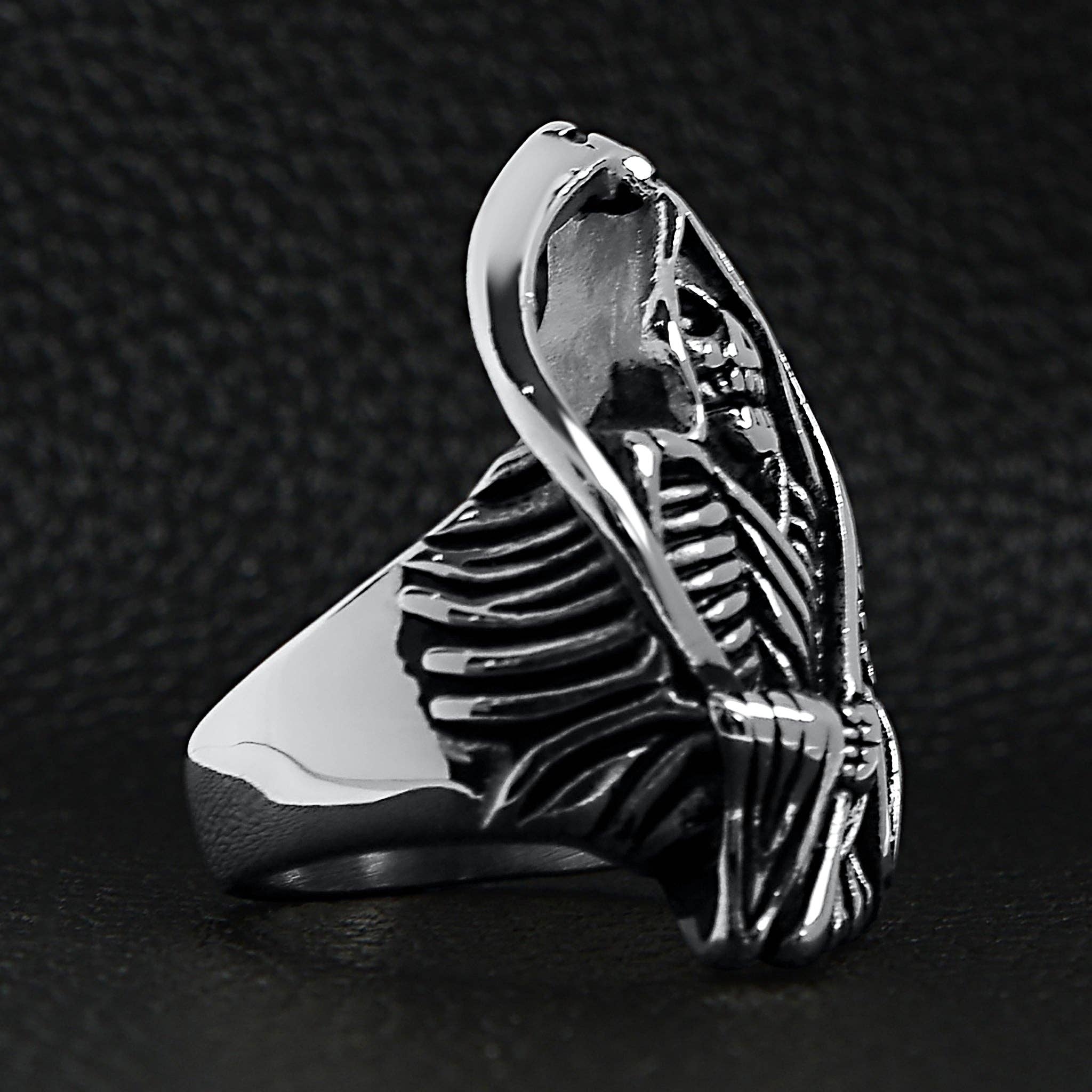 Anillo Grim Reaper de acero inoxidable: 8