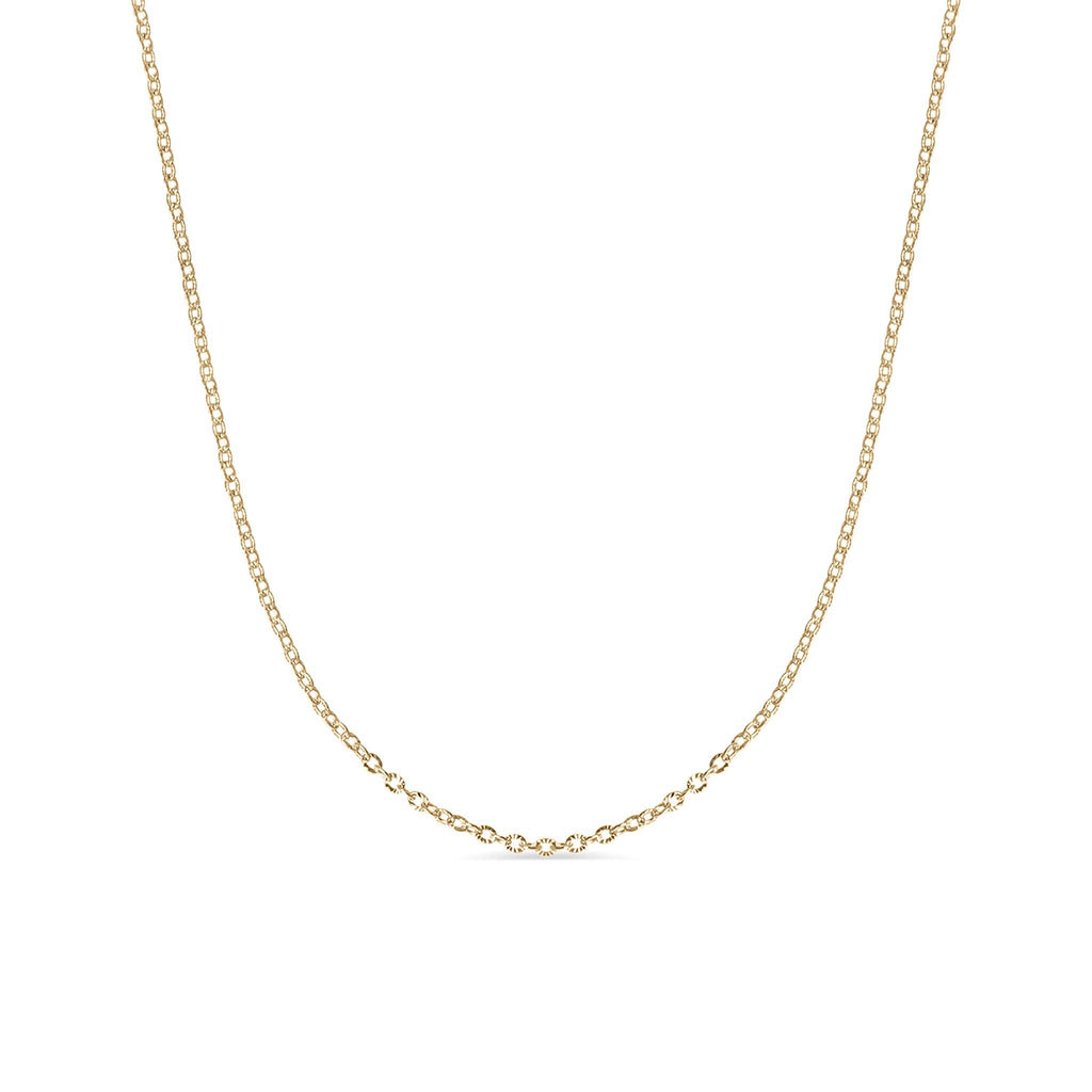 Collar cadena ovalada estriada de acero inoxidable: Acero inoxidable / 20+2"