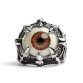 Anillo Gótico con Garra y Ojo Marrón: 13