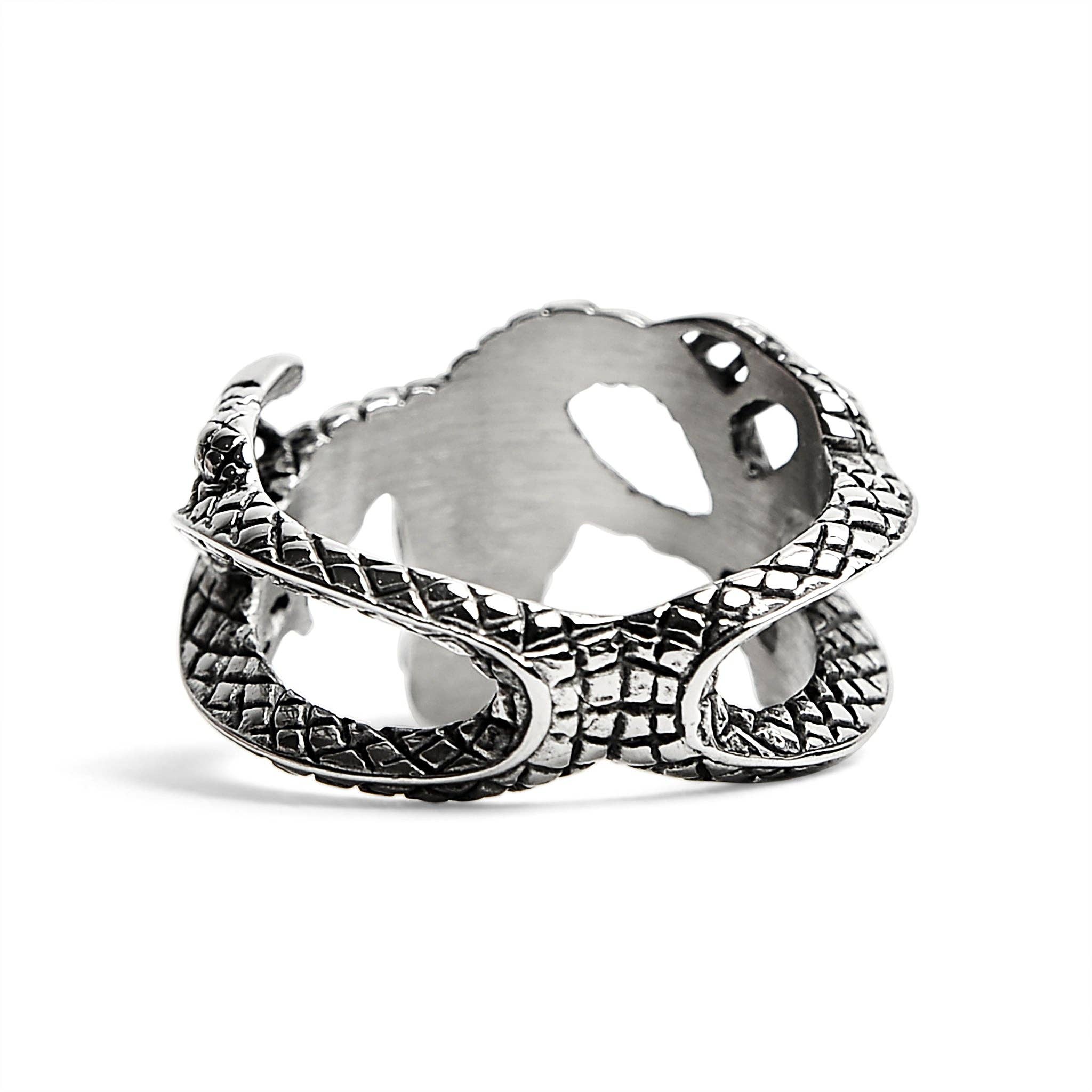 Anillo de dragón oriental de acero inoxidable: 14