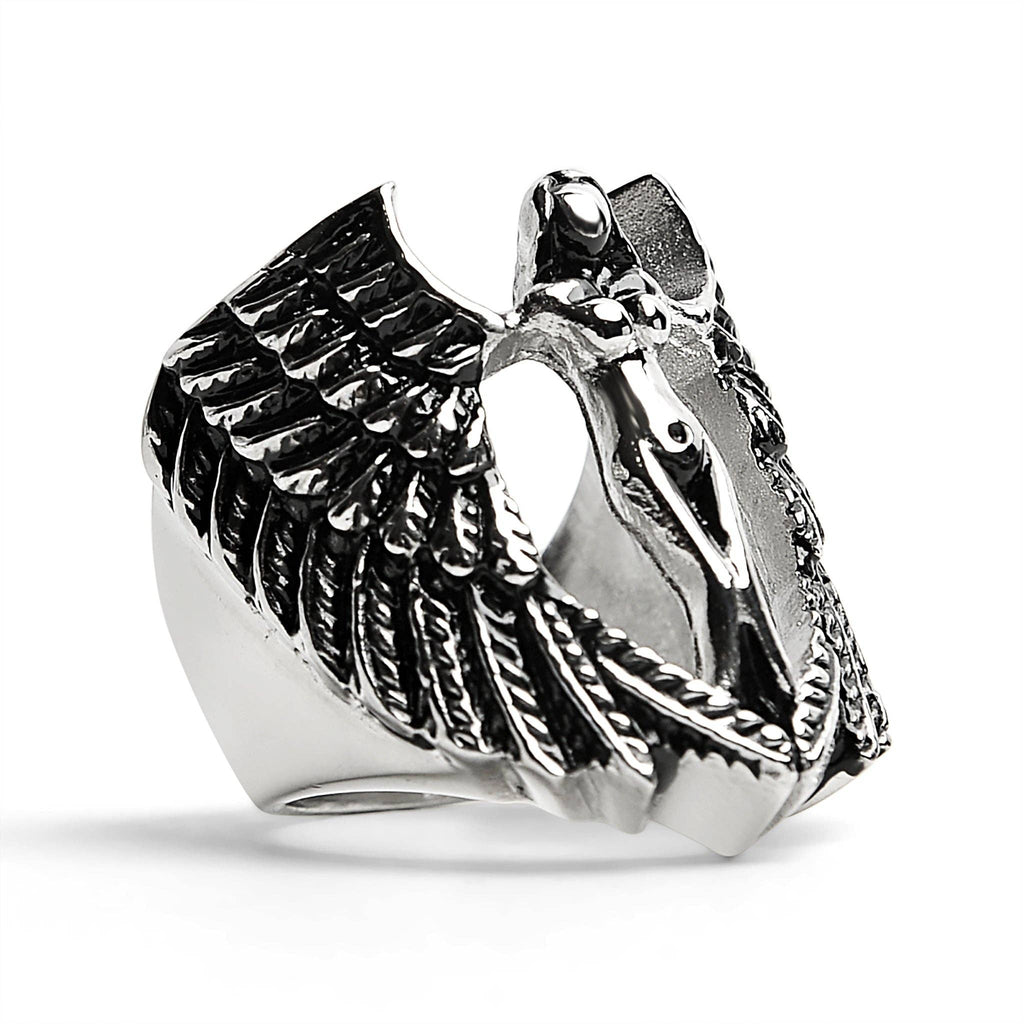Anillo Grande de Ángel Desnudo de Acero Inoxidable: 7
