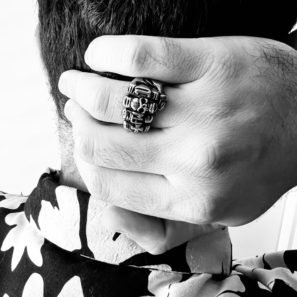 Anillo de puño de acero inoxidable para motociclistas: 12