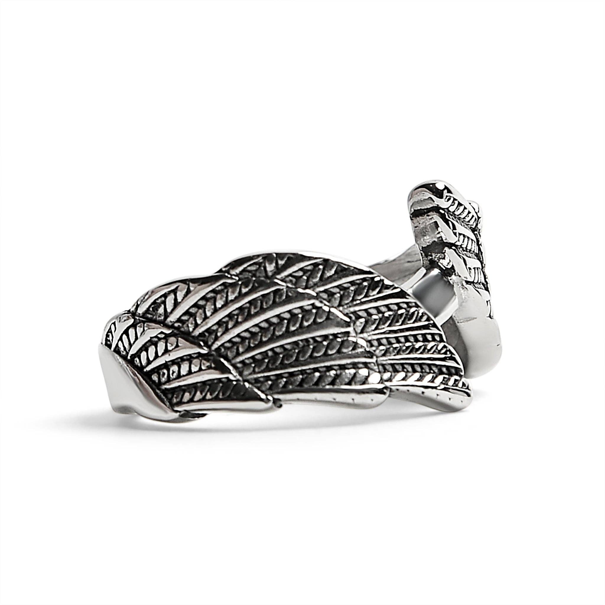 Anillo de alas de ángel de acero inoxidable: 6