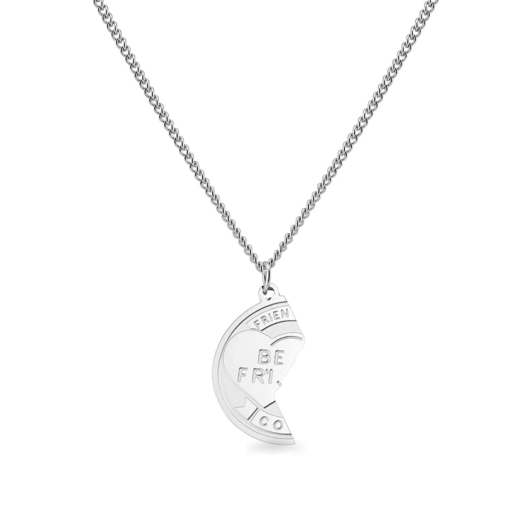 Collar de acero inoxidable con colgante de amistad para el mejor amigo